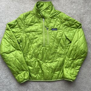 Patagonia Nano Puffer Pullover Jacket Women XS Green Lightweight Outdoors Bright